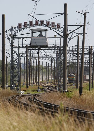 Brest border post in Belarus