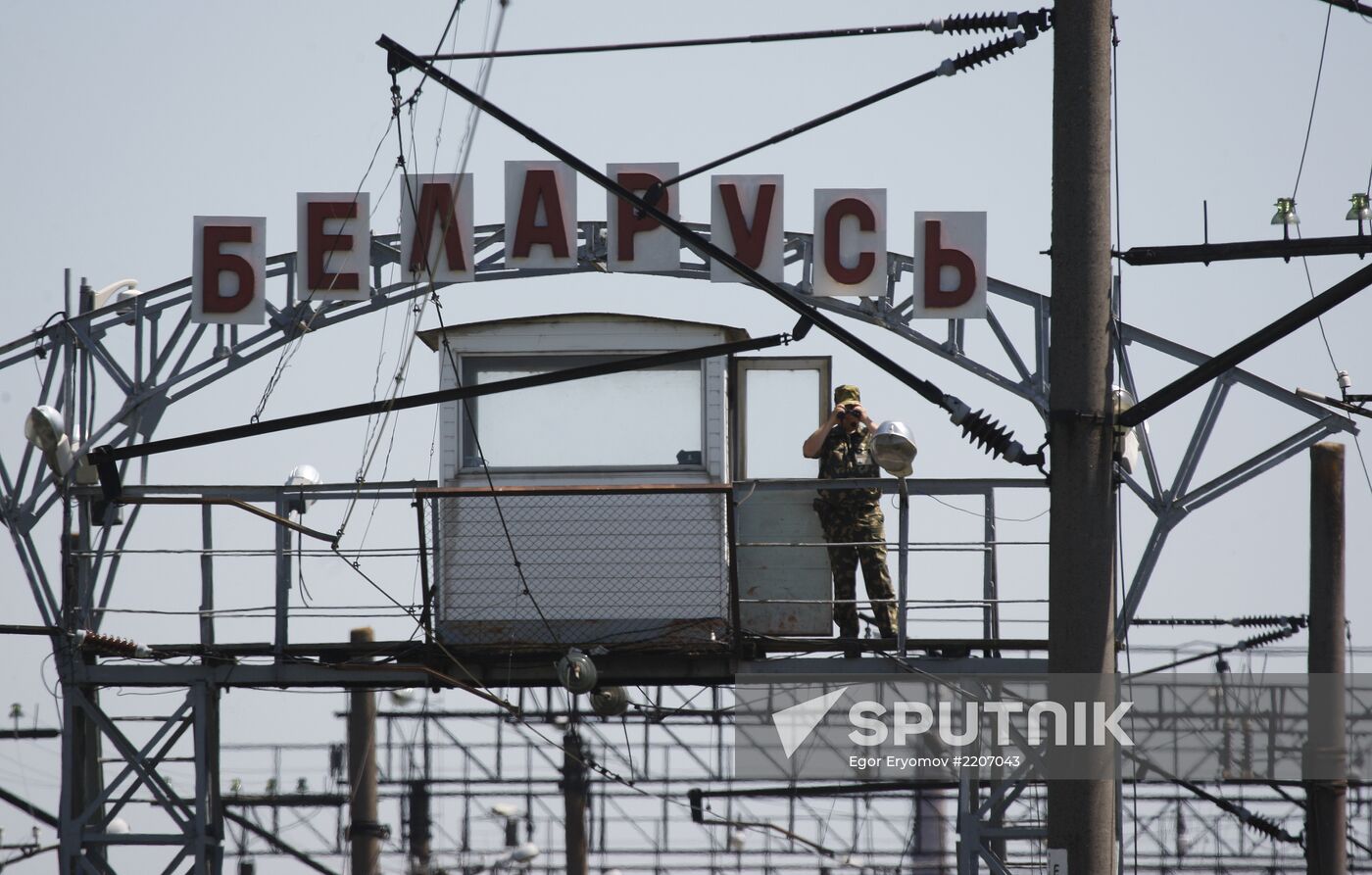 Brest border post in Belarus