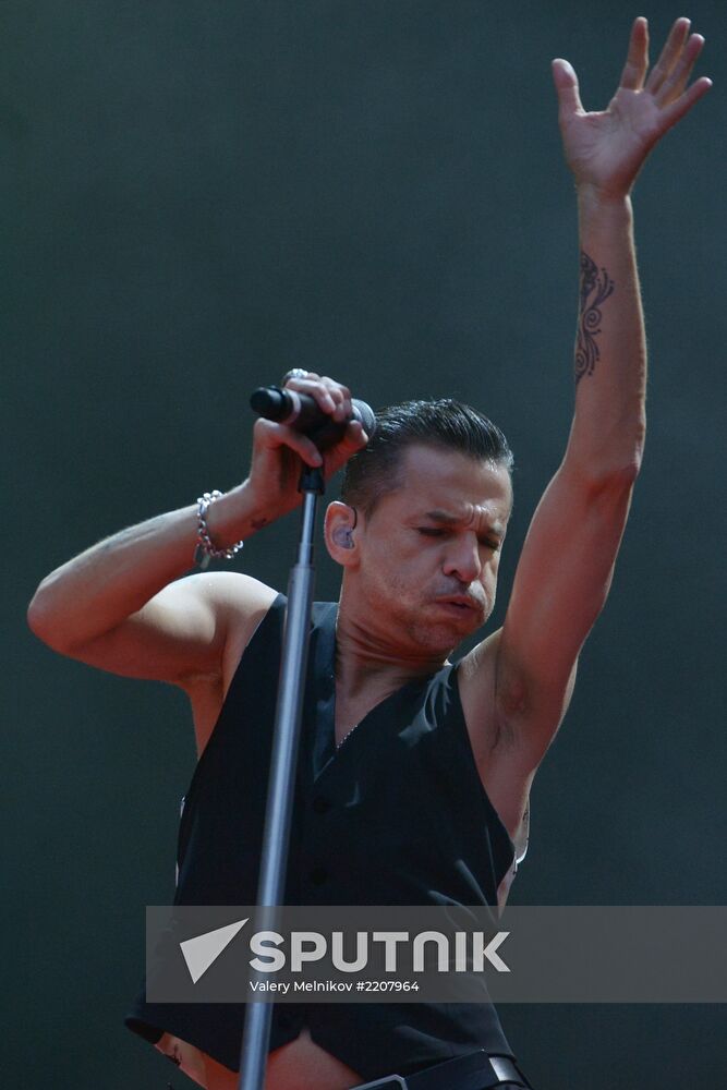 Depeche Mode give a concert in Moscow