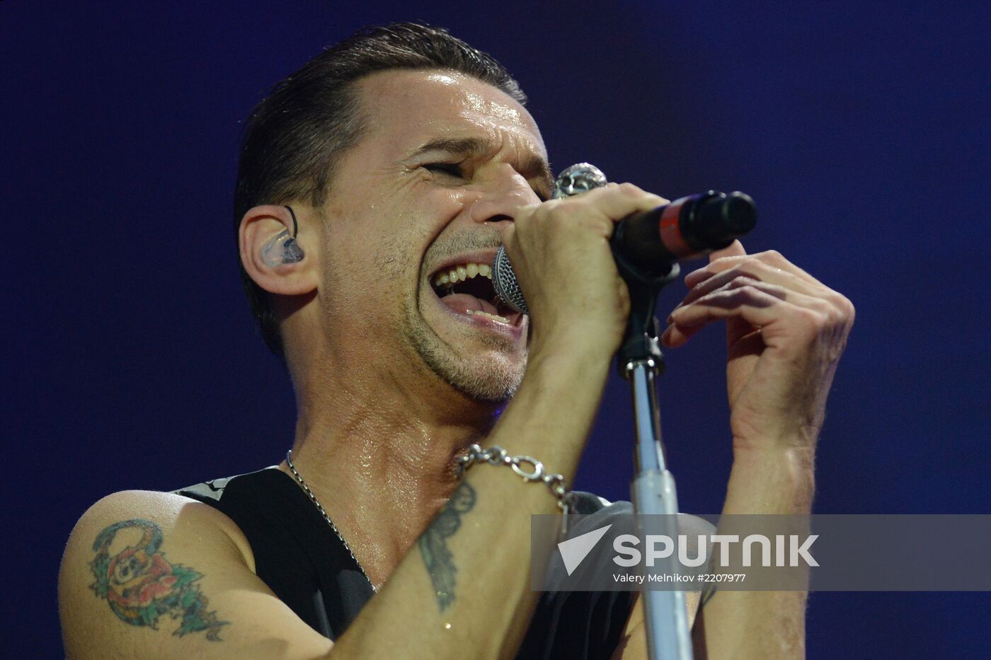 Depeche Mode give a concert in Moscow