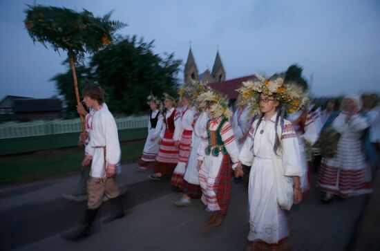 Summer solstice holiday Kupalye celebrated in Belarus