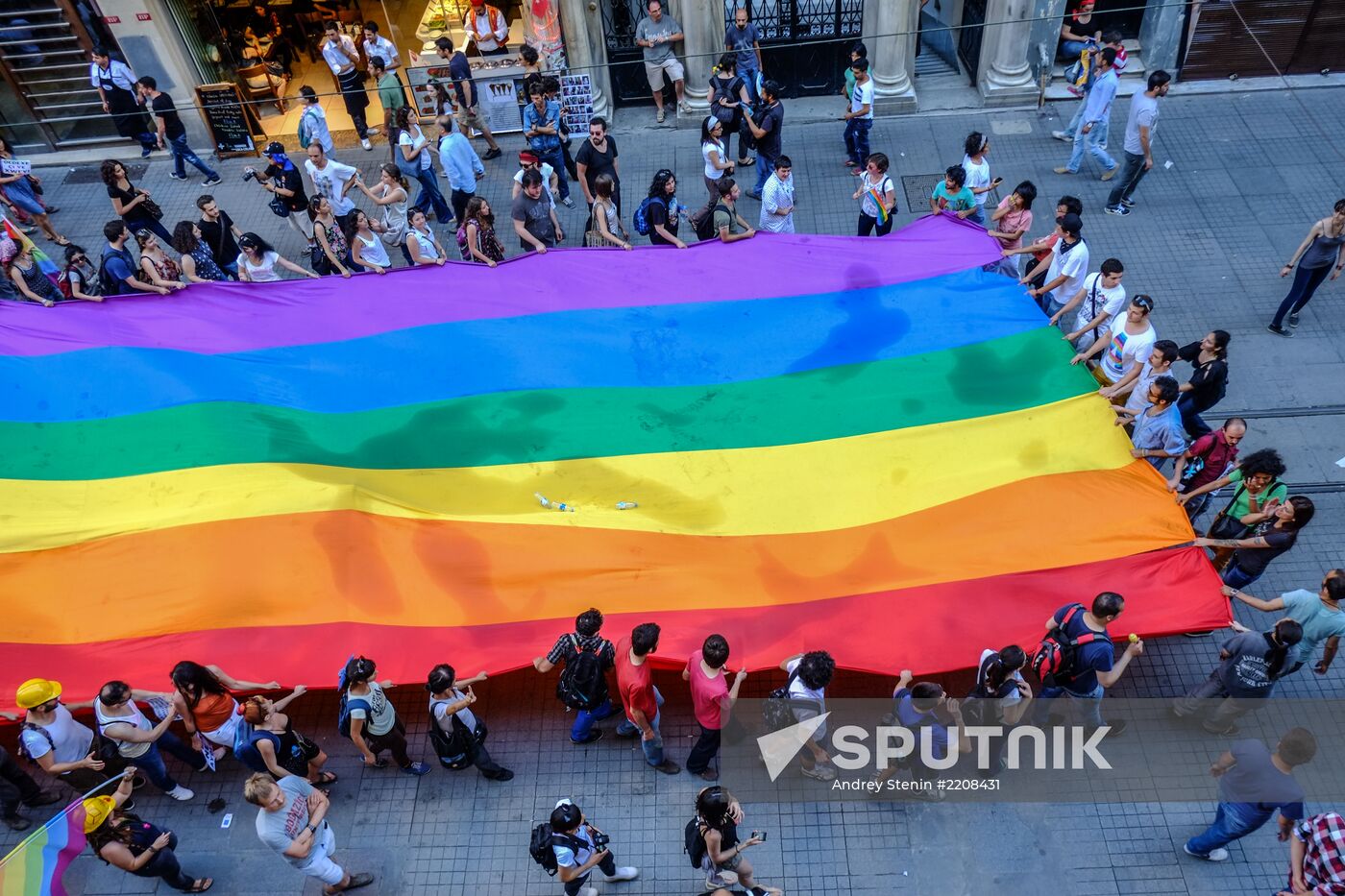 Gay pride parade in Istanbul