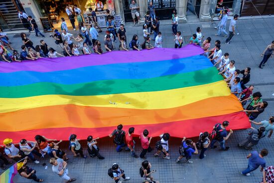 Gay pride parade in Istanbul