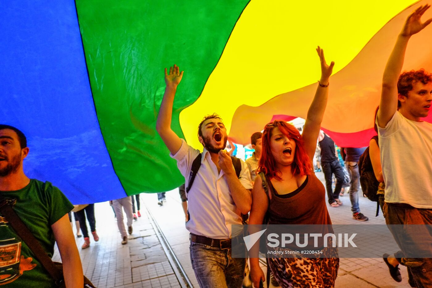 Gay pride parade in Istanbul