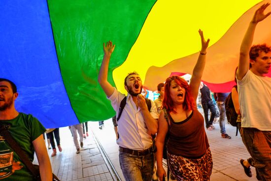 Gay pride parade in Istanbul