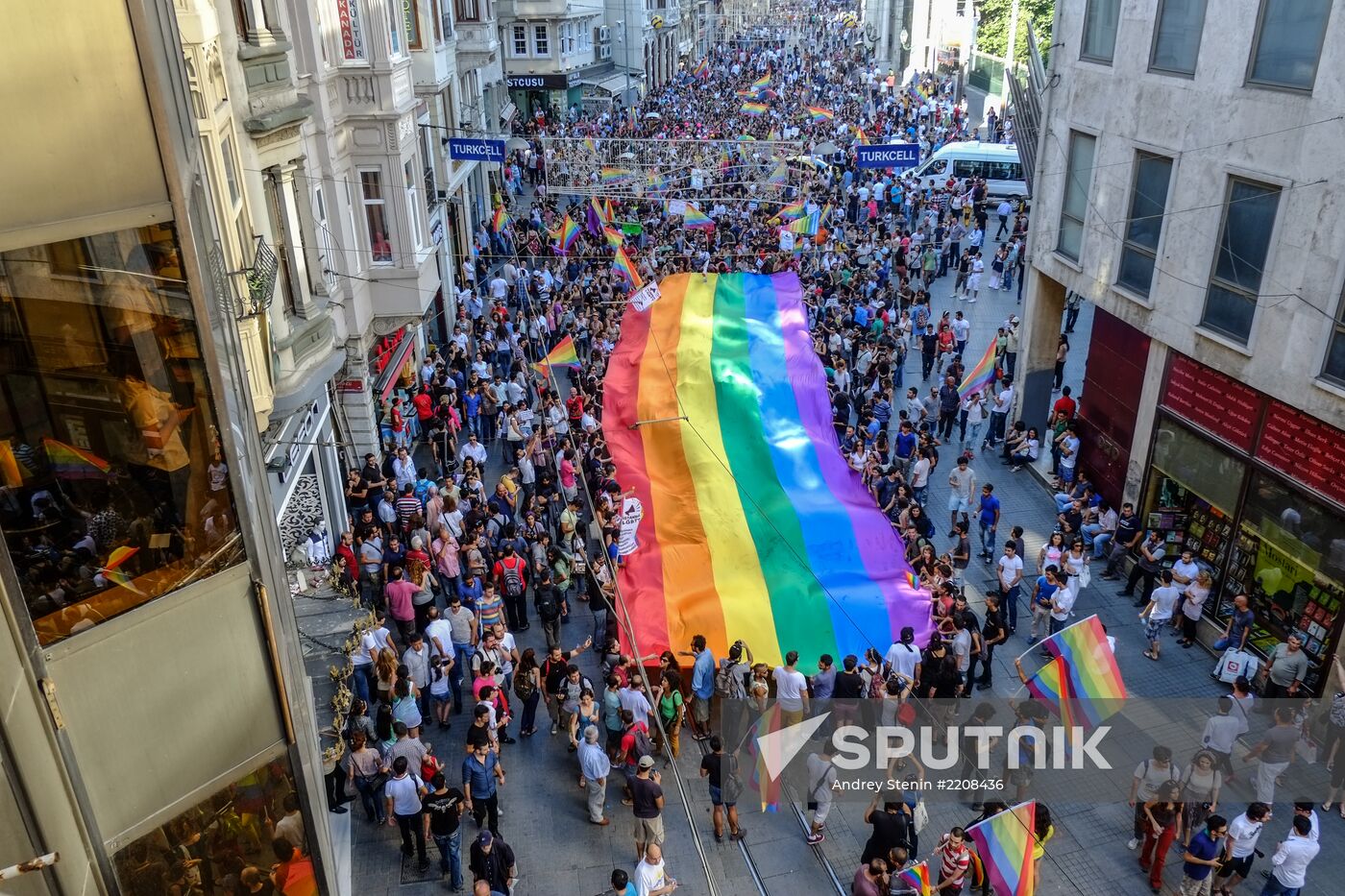 Gay pride parade in Istanbul