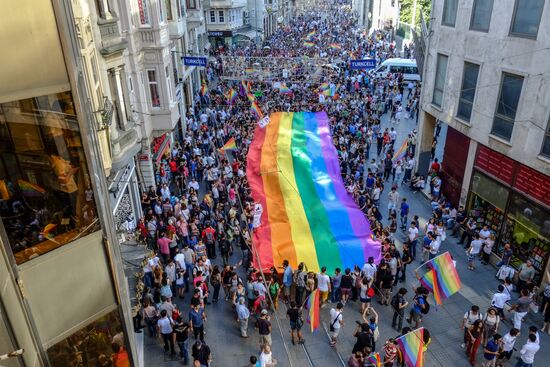 Gay pride parade in Istanbul