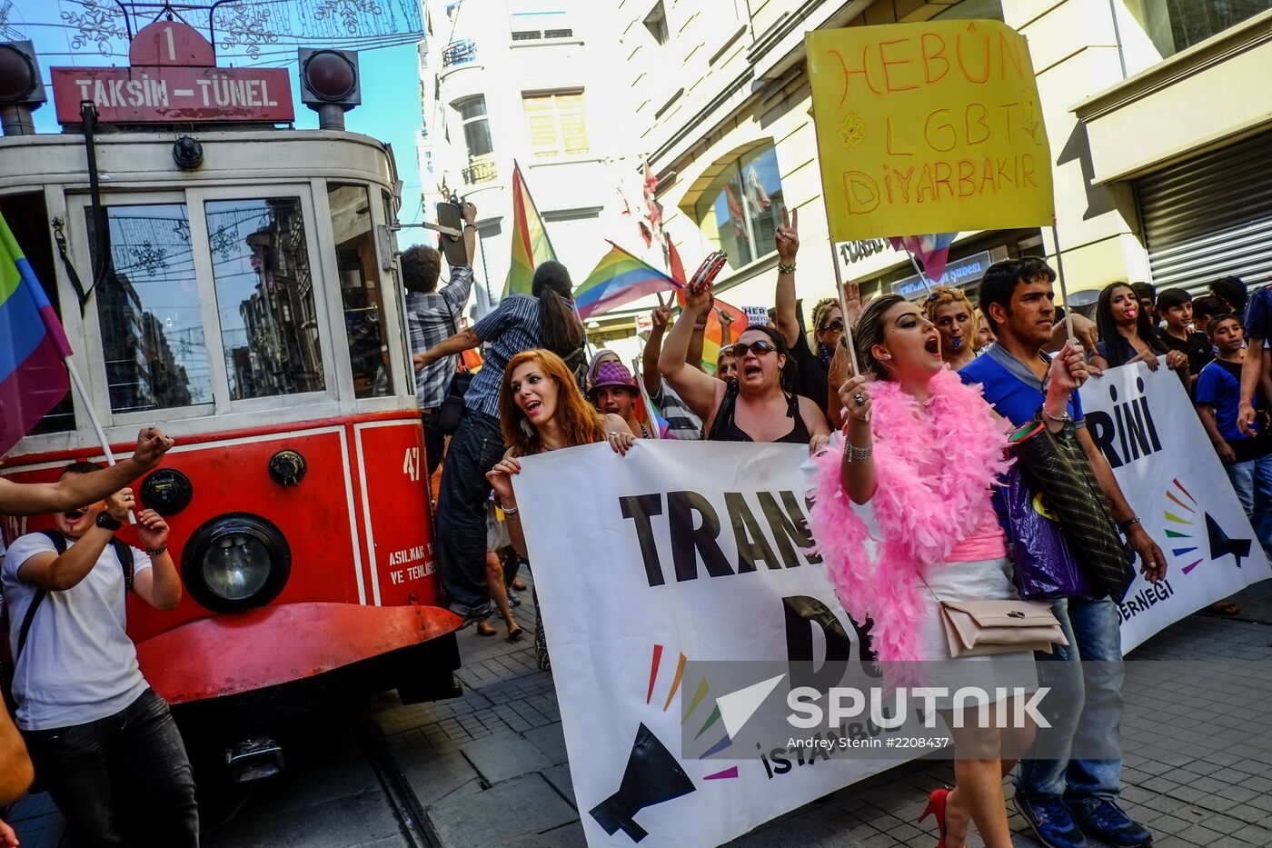 Gay pride parade in Istanbul