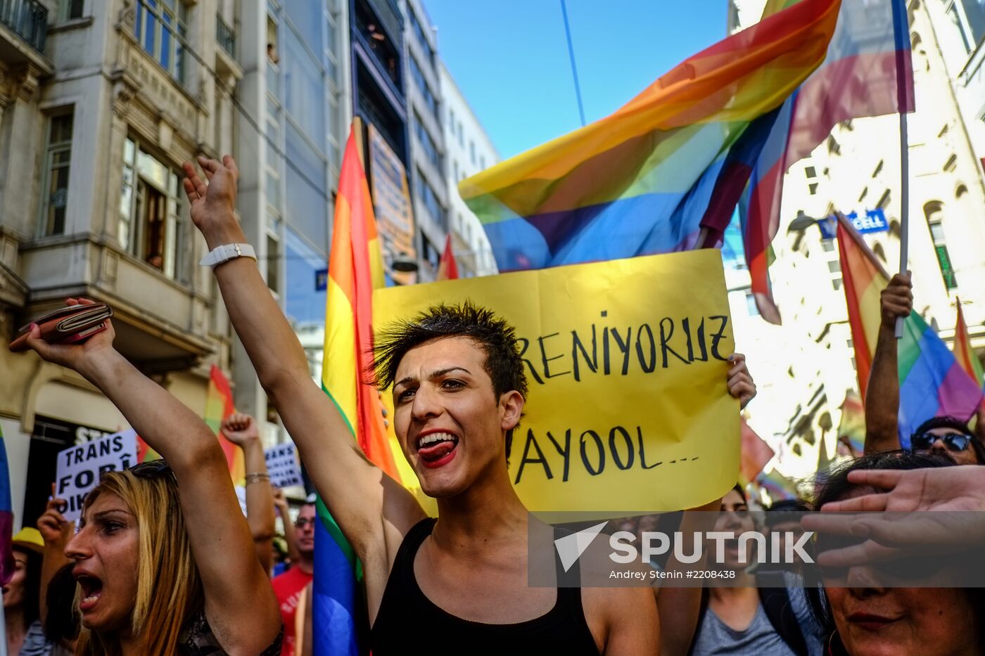 Gay pride parade in Istanbul