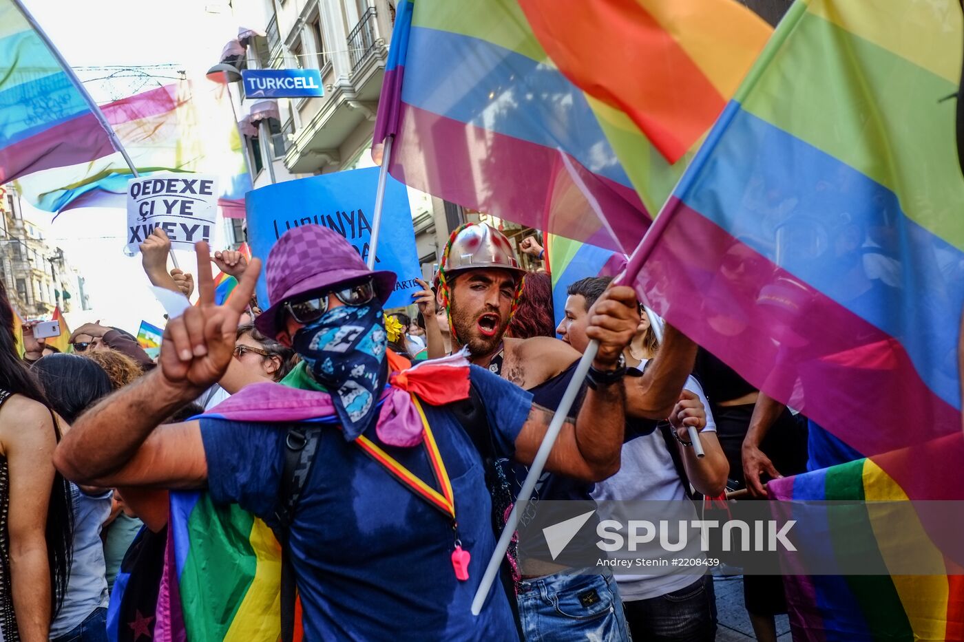 Gay pride parade in Istanbul