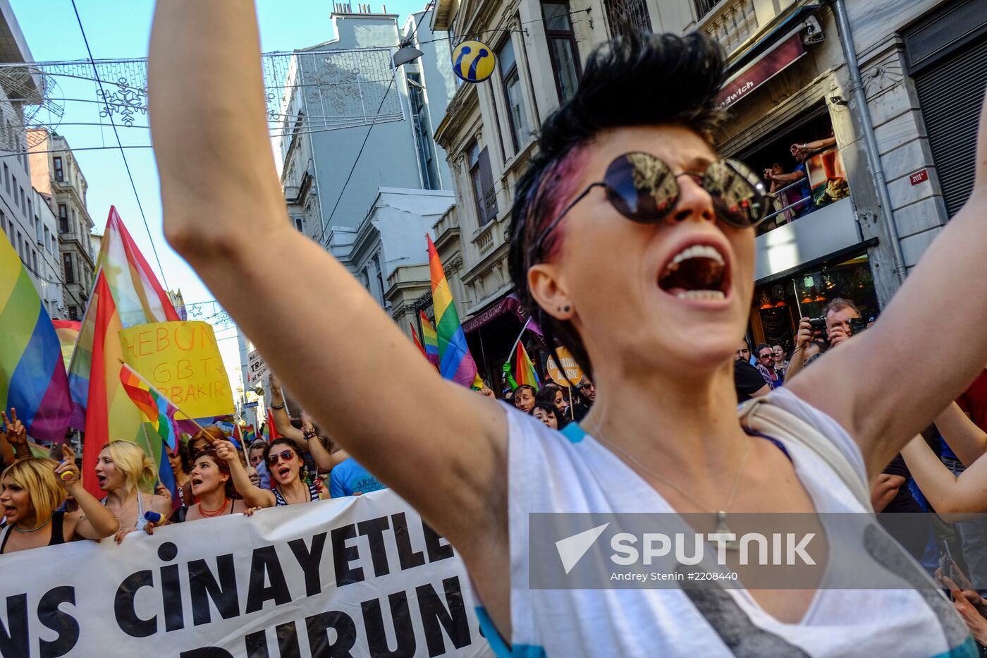 Gay pride parade in Istanbul