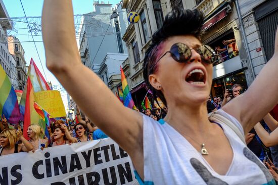 Gay pride parade in Istanbul