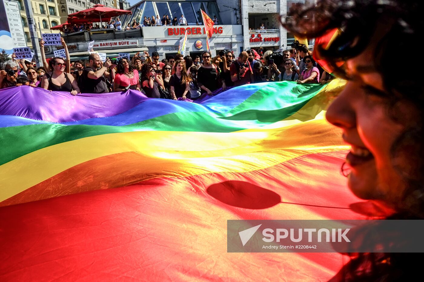 Gay pride parade in Istanbul