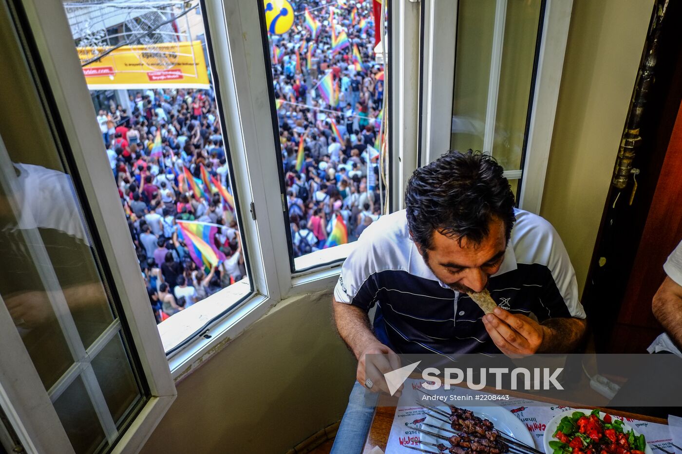 Gay pride parade in Istanbul