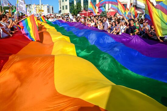 Gay pride parade in Istanbul
