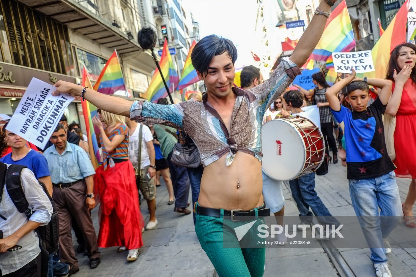 Gay pride parade in Istanbul