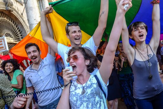 Gay pride parade in Istanbul