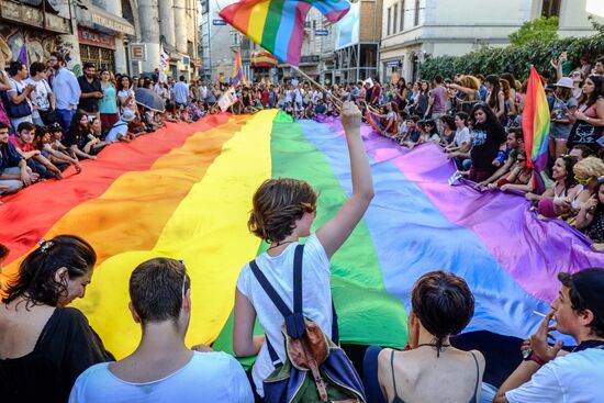 Gay pride parade in Istanbul