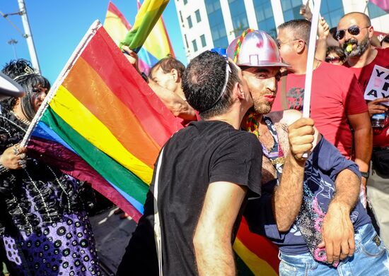 Gay pride parade in Istanbul