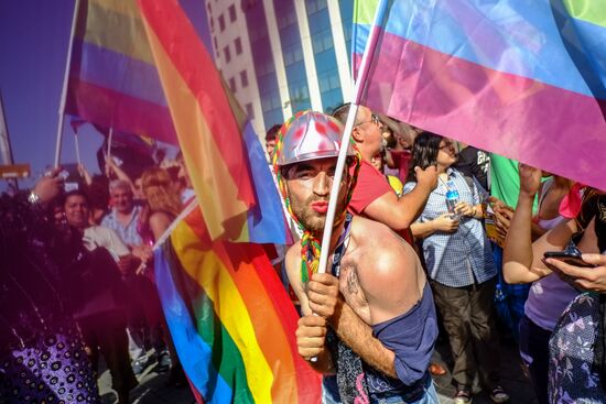 Gay pride parade in Istanbul