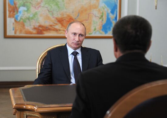 President V.Putin meets with A.Ulyukaev in Novo-Ogaryovo