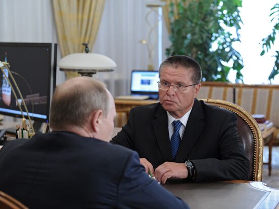 President V.Putin meets with A.Ulyukaev in Novo-Ogaryovo