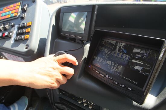 Low-floor LiAZ buses are readied for service