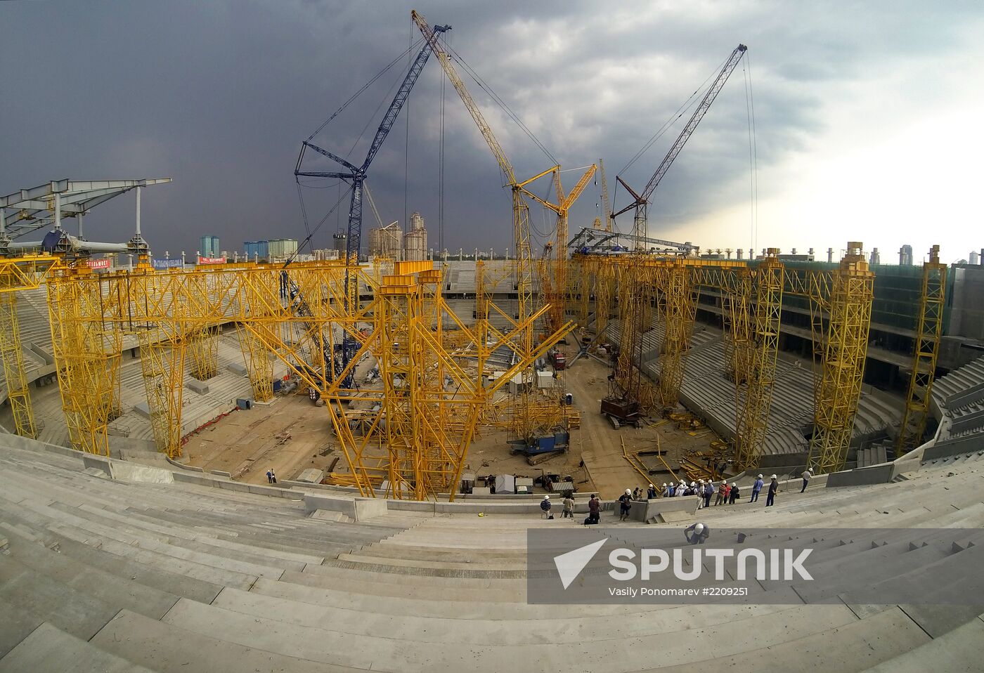 Construction site of FC Spartak's 'Otkritie Arena'