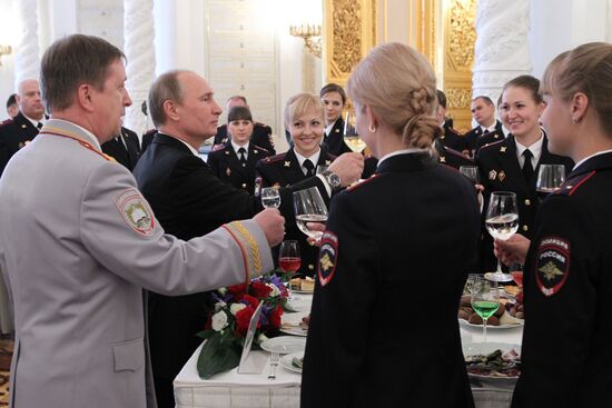 Vladimir Putin at reception to honor military graduates