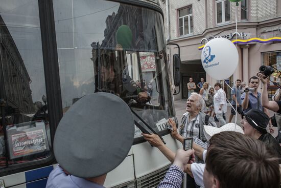 Rally marks birthday of Mikhail Khodorkovsky