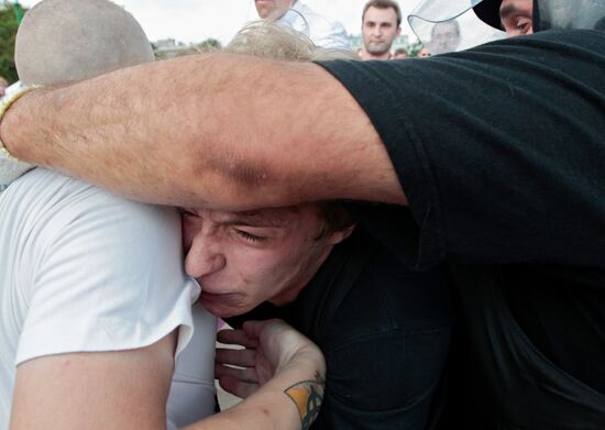 Rally of LGBT community on Champ de Mars in St. Petersburg