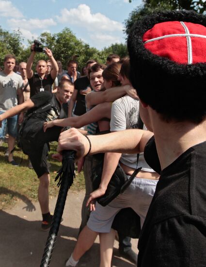 Rally of LGBT community on Champ de Mars in St. Petersburg