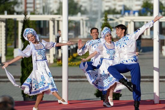 Russian flag-raising ceremony in Universiade Village