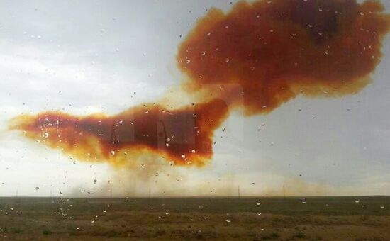 Protom-M rocket falls after launch from Baikonur Cosmodrome