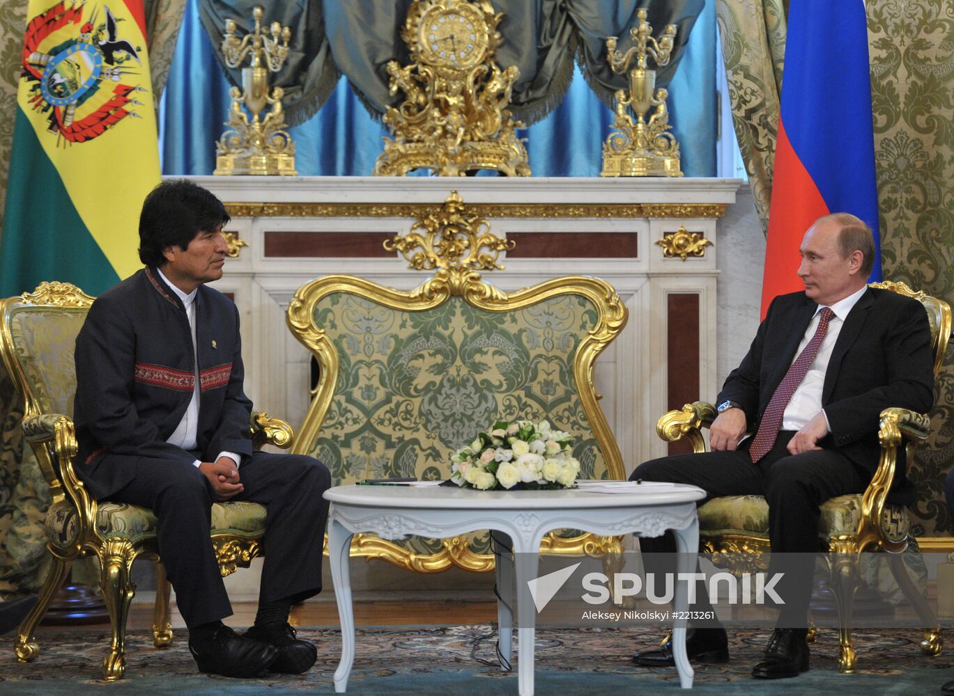 President Vladimir Putin meets with Evo Morales Ayma