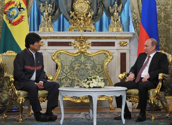 President Vladimir Putin meets with Evo Morales Ayma