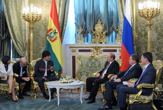 President Vladimir Putin meets with Evo Morales Ayma