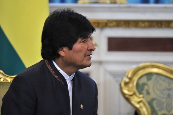 President Vladimir Putin meets with Evo Morales Ayma