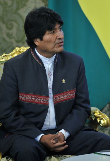 President Vladimir Putin meets with Evo Morales Ayma