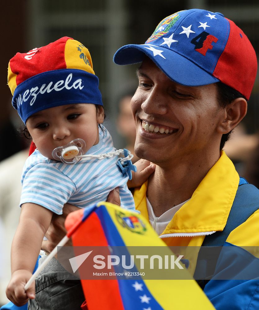 Opening of Hugo Chavez street in Moscow