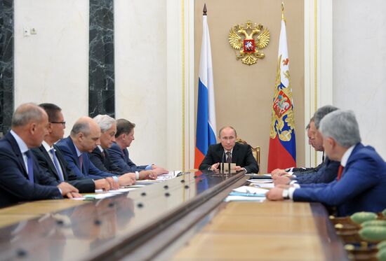 President Vladimir Putin chairs meeting in Kremlin