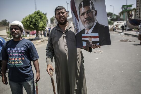Tent camp of toppled Egyptian president's advocates