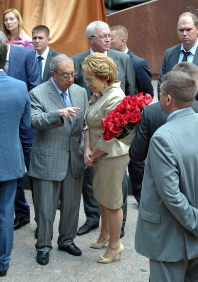 Unveiling of monument to Rasul Gamzatov