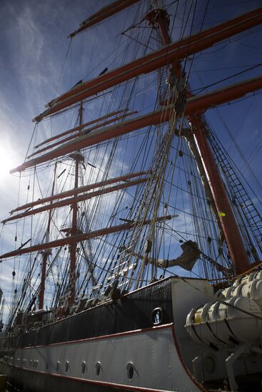 Sailing ship "Sedov" during around-the-world cruise