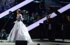 A Mariinsky Theater singer Aida Garifullina performs at the opening ceremony of the 27th World Summer Universiade at Kazan Arena stadium in Kazan. Location: Russia, Republic of Tatarstan, Kazan. Author: Ramil Sitdikov/Sputnik. Opening ceremony of 27th World Summer Universiade in Kazan