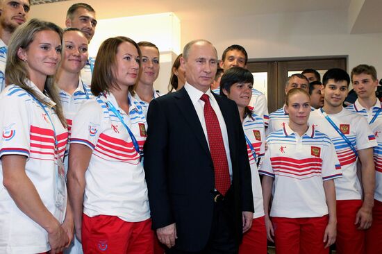 Vladimir Putin at opening ceremony of 2013 Universiade in Kazan