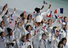 The French national team parading at the opening ceremony of the 27th World University Summer Games at the Kazan Arena stadium, Kazan. Location: Russia, Republic of Tatarstan. Author: Alexey Filippov. Opening ceremony of 27th World Summer Universiade in Kazan