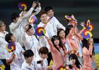 The Republic of Korea's national team parading at the opening ceremony of the 27th World University Summer Games at the Kazan Arena stadium, Kazan. Location: Russia, Republic of Tatarstan. Author: Alexey Filippov/Sputnik. Opening ceremony of 27th World Summer Universiade in Kazan