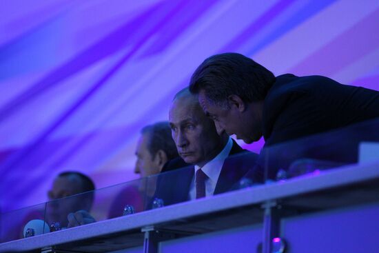Vladimir Putin at opening ceremony of 2013 Universiade in Kazan