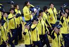 The Japanese national team parading at the opening ceremony of the 27th World University Summer Games at the Kazan Arena stadium, Kazan. Location: Russia, Republic of Tatarstan, Kazan. Author: Alexey Filippov/Sputnik. Opening ceremony of 27th World Summer Universiade in Kazan